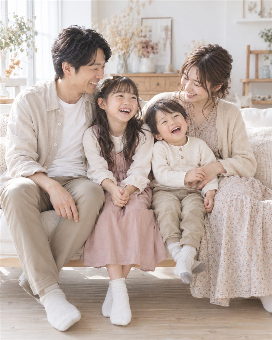 家族写真の撮影イメージ